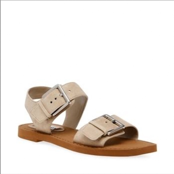 Steve Madden Sandals Santo Buckle Detailed Like New Color is Sand Size 8M - Picture 9 of 13